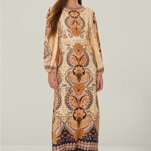 Farm Rio Long Sleeve Maxi Dress